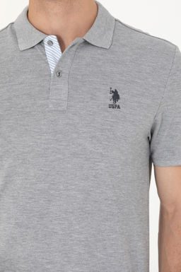 Мужская серая меланжевая базовая футболка - U.s. polo assn фото 7