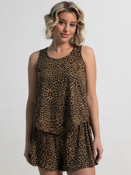 Костюм домашний с шортами Мила (лео) К15223-1М - Lt collection фото 16