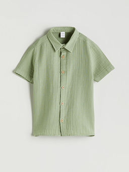 Basic Pamuklu Erkek ?ocuk G?mlek