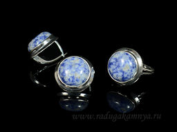 Кольцо Серьги с лазуритом размер 18