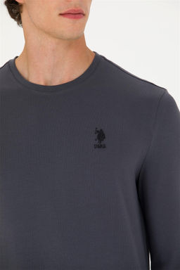 Мужской базовый свитшот антрацитового цвета Неожиданная скидка в корзине - U.s. polo assn фото 7