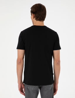 Beyaz-Lacivert-Siyah 3l_ Slim Fit %100 Pamuk Bisiklet Yaka Basic Ti__rt Paketi - Pierre cardin фото 7