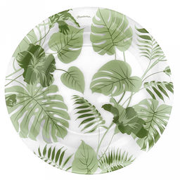 Джангл (Jungle) Тарелка мелкая стеклянная д260мм, h2см, зеленый, Pasabahce (Россия)