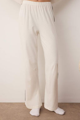 Ekru %100 Pamuklu Fiyonklu/Baglamal? Orme Pijama Tak?m? THMAW26PT00009 - Trendyolmilla фото 3