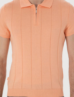 Pembe Slim Fit Fermuarl_ Polo Yaka Triko Ti__rt - Pierre cardin фото 6