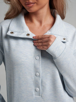 978 Платье "Меланж/голубой"