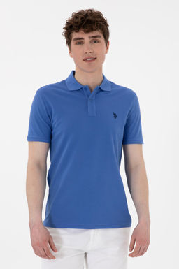 Erkek Slim Fit Polo Yaka _ndigo Basic Ti__rt