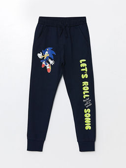 Beli Lastikli Sonic Bask?l? Erkek ?ocuk Jogger E?ofman Alt?
