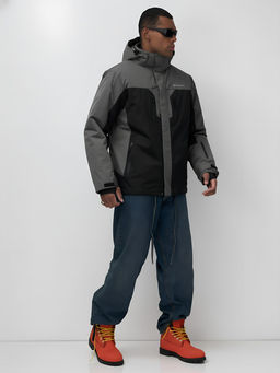 Горнолыжная куртка мужская зимняя темно-серого цвета 7612TC - Mtforce фото 4