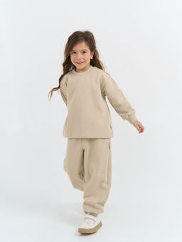 Свитшот с наружными швами из 100% хлопка Беж - Bungly фото 3