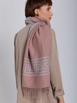 В составе шерсть и кашемир! теплый двусторонний палантин - Tantino фото 8