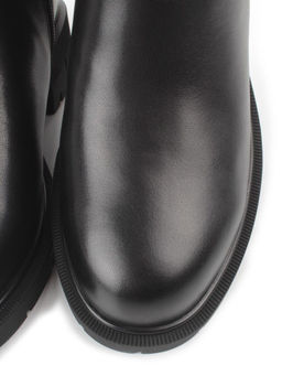 Z4209M BLACK Полусапоги зимние женские (натуральная кожа, натуральный мех)