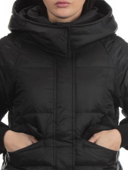 3064 BLACK Пуховик зимний женский (80% пух, 20% перо)