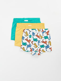 Beli Lastikli Bask?l? Erkek Bebek Boxer 3l?