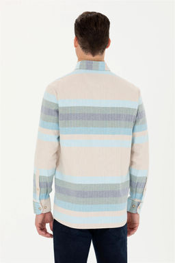 U. S. Polo Assn Мужская синяя рубашка с длинным рукавом - U.s. polo assn фото 12