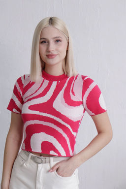 11651 Топ вязаный розово-белый - Martichelli фото 7