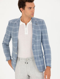 Mavi Slim Fit Keten Kar___ml_ Ceket