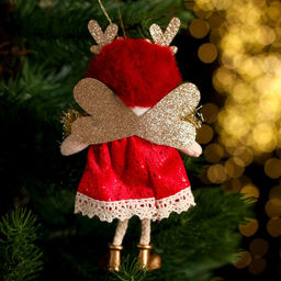 Новогодняя подвеска Куколка 8,5 3,5 16,5 см, МИКС - Simaland фото 2