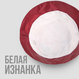 Панама Цветы, цвет бордовый, 56-58 рр. - Overhat фото 3