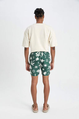 Короткие шорты для плавания стандартного кроя с рисунком - Defacto фото 7