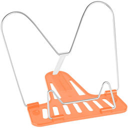 Подставка для книг СТАММ "Премиум", 193*215мм, регулир. угол наклона (ПК-31456) неоновая оранжевая