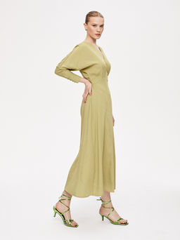 Платье с V-образным вырезом 422.050095/Оливковый