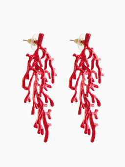 Серьги «Кораллы», красные в золоте