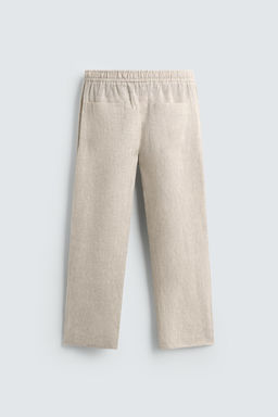 100% LINEN RELAXED FIT TROUSERS - Zara фото 8
