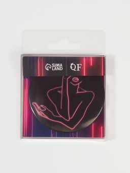 Зеркало карманное «Силуэт», d=7 см, PVC - коробка, чёрное