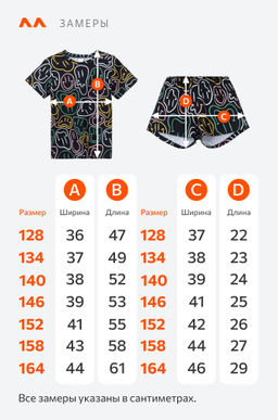 Хлопковая пижама для девочки с шортами Happyfox