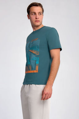 Арт. 61136 Футболка мужская 48-56 (5 шт) Цвет:синевато-зеленый - Идеал фото 3