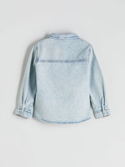 Basic Uzun Kollu Erkek ?ocuk Jean G?mlek