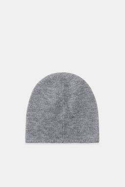 BEANIE HAT WITH FLORAL EMBROIDERY AND BEADS