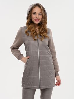 Толстовка  футер с плащевкой