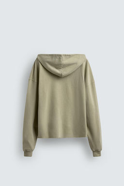 SUDADERA LAVADA TEXTO ESTAMPADO / Verdoso - Zara фото 9