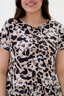 Платье женское из кулирки Кармелита 2 цветок крем - Амадэль фото 9