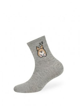OMSA kids Calzino 21P73 с рис.на резинке (Корги) - grigio melange