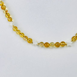 Бусы детские из Цитрина и Перламутра 35 см +