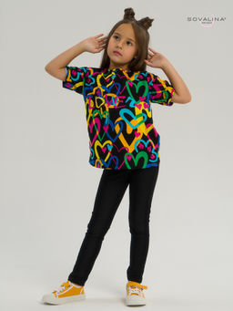 Костюм Мун яркие сердца-черный - Sovalina фото 26