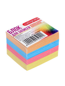 Блок бумаги для записей Calligrata, на склейке, 6×5×4 см, 80 г/м², цветной, пастель