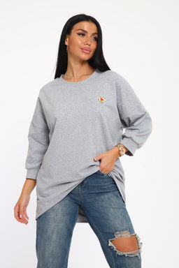 24414 Джемпер удлиненный с лейблом