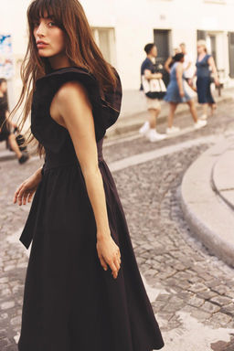 RUFFLED CONTRAST DRESS - Zara фото 12