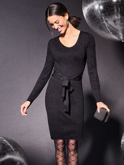 Трикотажное платье ESMARA с блестками