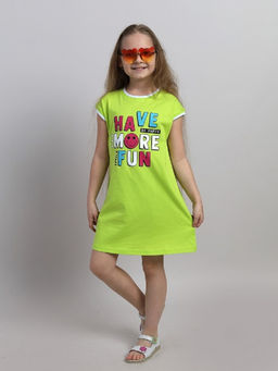 CRB wear/ CSKG 63813-36-408 Платье для девочки,лайм/Ex.Cherubino