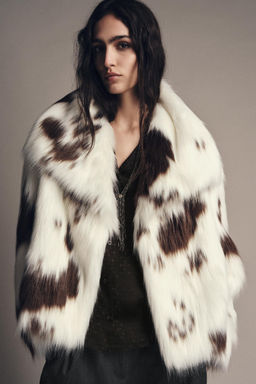 FAUX FUR JACKET ZW COLLECTION LIMITED EDITION - Zara фото 6