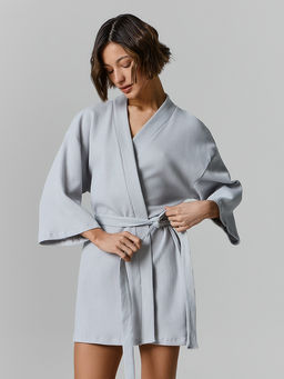 Халат женский серый вафельный - Mark formelle фото 2