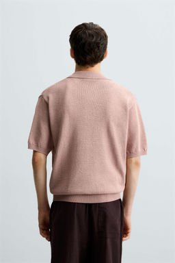 TEXTURED KNIT POLO SHIRT - Zara фото 3