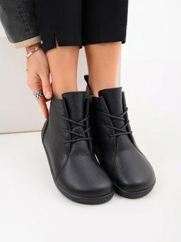 Босоногие ботинки 352.NATAbl.Черный флоттер/мех