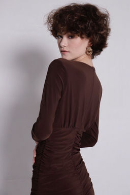 Мини-платье шоколадное - Martichelli фото 12