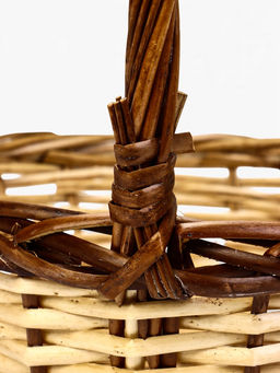 Корзина плетёная для хранения Avana, с ручкой, бежево-коричневая, набор 3 шт.